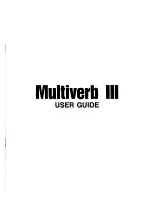 Preview for 1 page of Art MULTIVERB III Manual