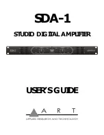 Предварительный просмотр 1 страницы Art SDA-1 User Manual And Troubleshooting