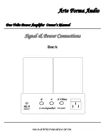 Предварительный просмотр 9 страницы Arte Forma Audio Due Votle Owner'S Manual