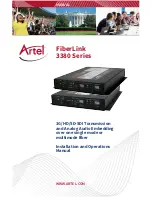 Preview for 1 page of Artel 3380-B7L Installation And Operation Manual