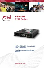 Preview for 1 page of Artel 7250-B7S Installation And Operation Manual