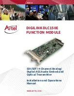 Preview for 1 page of Artel DigiLink DLC150E Installation And Operation Manual