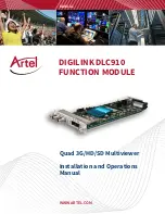 Preview for 1 page of Artel DigiLink DLC910 Installation And Operation Manual