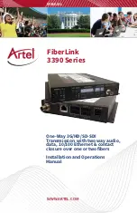 Preview for 1 page of Artel FiberLink 3390 Series Installation And Operation Manual