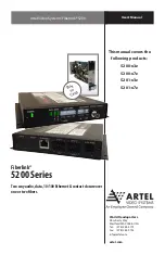 Artel Fiberlink 5200 Series User Manual preview