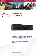 Preview for 1 page of Artel Fiberlink 7142 Series Installation And Operation Manual