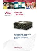 Preview for 1 page of Artel FiberLink 7240 Installation And Operation Manual