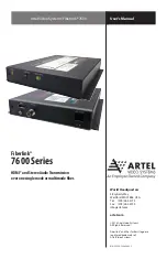 Предварительный просмотр 16 страницы Artel Fiberlink 7600 Series User Manual