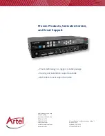 Preview for 28 page of Artel SCANDO HD Installation And Operation Manual