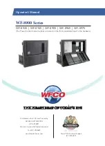 ARTERRA WFCO WF-8900 Series Operator'S Manual preview