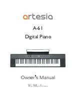 Artesia A-61 Owner'S Manual preview