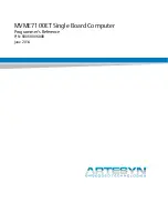 Artesyn Embedded Technology MVME7100ET Programmer'S Reference Manual preview