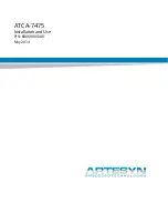 Preview for 1 page of Artesyn ATCA-7475 Installation And Use Manual