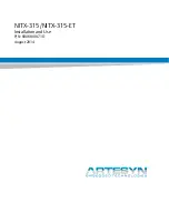 Artesyn NITX-315 Installation And Use Manual предпросмотр