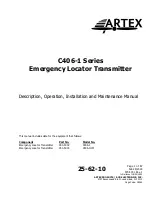 ARTEX 453-5002 Description, Operation, Installation And Maintenance Manual preview