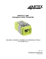 Preview for 1 page of ARTEX ELT 1000 Description, Operation, Installation And Maintenance Manual