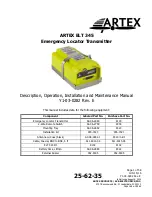 Preview for 1 page of ARTEX ELT 345 Description, Operation, Installation And Maintenance Manual