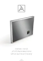 Preview for 1 page of Artforma LED-illuminated mirror with an aluminium housing Installation Manual