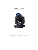 ArtFox LED Spot 300W User Manual preview