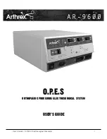 Arthrex AR-9600 User Manual preview