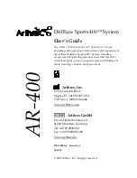 Arthrex DrillSaw Sports 400 User Manual preview