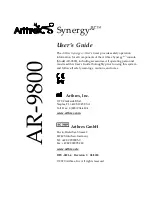 Preview for 1 page of Arthrex Synergy AR-9800 User Manual