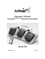 Preview for 1 page of Arthrex Synergy Resection AR-8315W Operator'S Manual