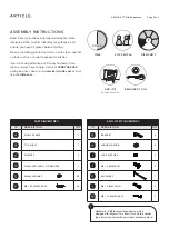 Предварительный просмотр 2 страницы Article ARCHIVE Assembly Instructions