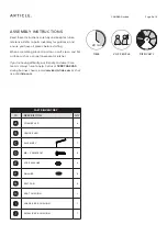 Предварительный просмотр 2 страницы Article CANDRA 17592 Assembly Instructions