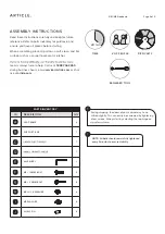 Предварительный просмотр 2 страницы Article Geome 3457 Assembly Instructions Manual