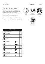 Предварительный просмотр 2 страницы Article GEOME SKU15546 Assembly Instructions Manual