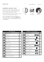 Предварительный просмотр 2 страницы Article HARLES Assembly Instructions Manual