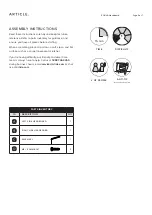 Предварительный просмотр 2 страницы Article KOUVA Assembly Instructions Manual