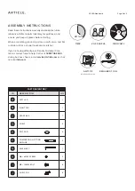 Предварительный просмотр 2 страницы Article LENIA SKU14429 Assembly Instructions Manual