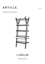 Предварительный просмотр 1 страницы Article LIGNUM Assembly Instructions Manual