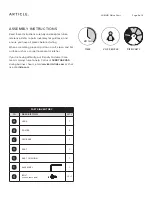 Предварительный просмотр 2 страницы Article LUMVIG Assembly Instructions