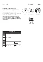 Предварительный просмотр 2 страницы Article OSCURO Assembly Instructions Manual