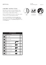 Предварительный просмотр 2 страницы Article OSCURO Assembly Instructions