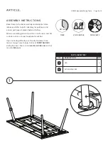 Предварительный просмотр 2 страницы Article SENO SKU448 Assembly Instructions