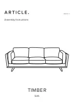 Article TIMBER Sofa Assembly Instructions предпросмотр