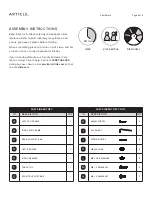 Предварительный просмотр 2 страницы Article VALIS SKU15545 Assembly Instructions Manual