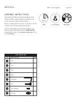 Preview for 2 page of Article VIREO SKU19153 Assembly Instructions