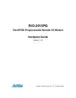 Preview for 1 page of Artila RIO-2015PG Hardware Manual