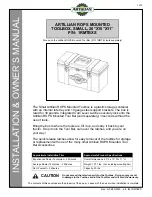 Preview for 1 page of Artillian 1RMTBXS Installation & Owner'S Manual