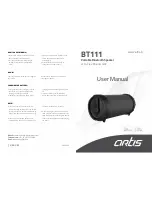 Artis BT111 User Manual preview