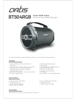 Preview for 2 page of Artis BT504RGB User Manual