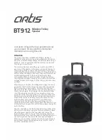 Preview for 2 page of Artis BT912 User Manual