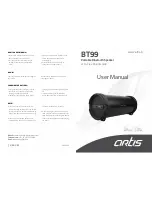 Artis BT99 User Manual preview