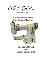 Preview for 1 page of Artisan Home Furniture 335 B Operators Manual And Spare Parts Booklet