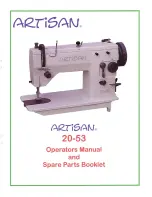 Preview for 1 page of artisan 20-53 Operators Manual And Spare Parts Booklet